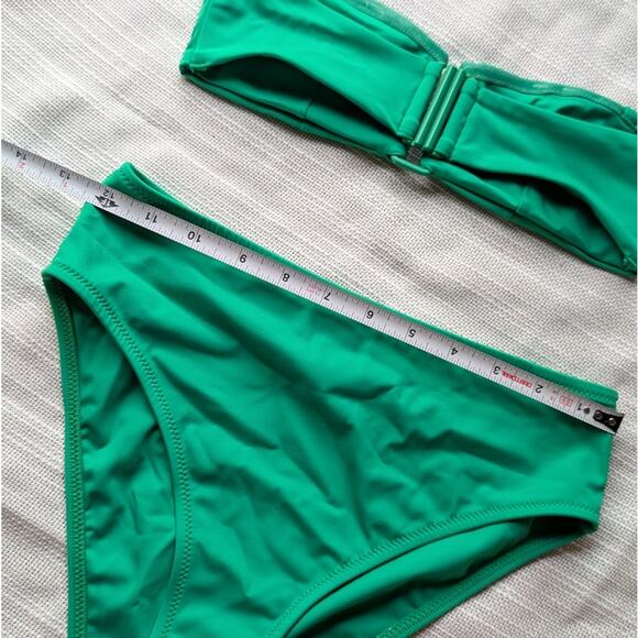 COS Green Halterneck Bandeau Bikini Top and Bikini Bottom Set, size 6 - Picture 9 of 12